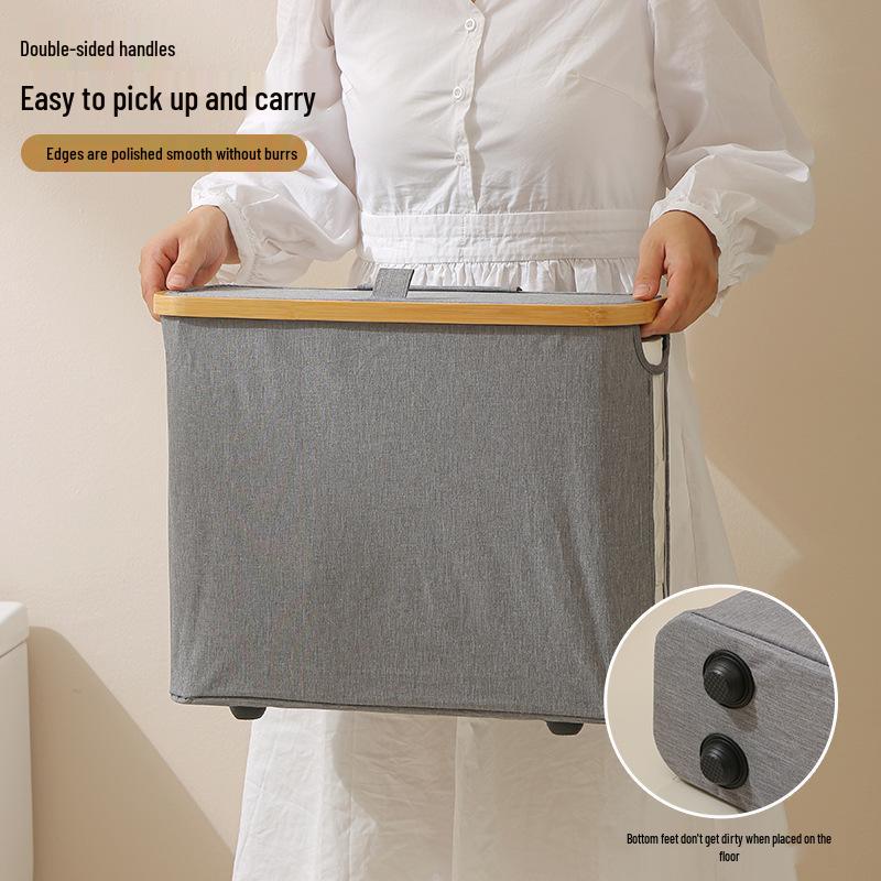 Foldable Waterproof Bathroom Tissue Storage Basket with Lid