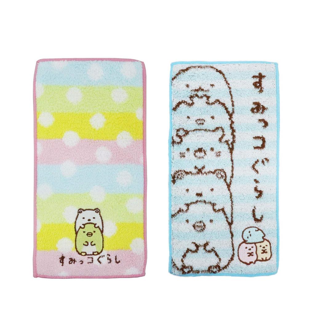 Marushin Half Handkerchiefs and Pocket Towels Featuring Sumikkogurashi and Sumikko Antibacterial and Deodorizing Perfect for and Elementary Perfect