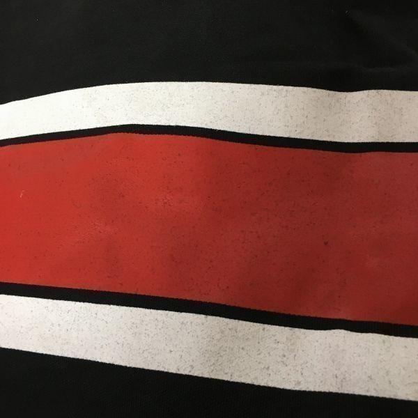 Bill Amberg England Made Tote Bag Black × Red × White Stripe Canvas(USED)