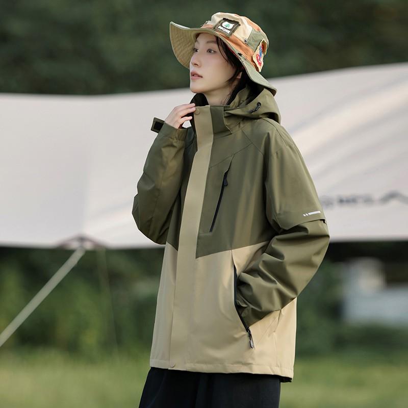 Men Women Waterproof Windproof Hiking Jacket Outdoor Travel Coat Lightweight Hooded Rain Shell