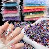 Bag Of Nail Art Resin Drill Flat Bottom Small Round Diamond 24 Colors DIY Mobile Phone Clothing Decoration Nail Art Accessories