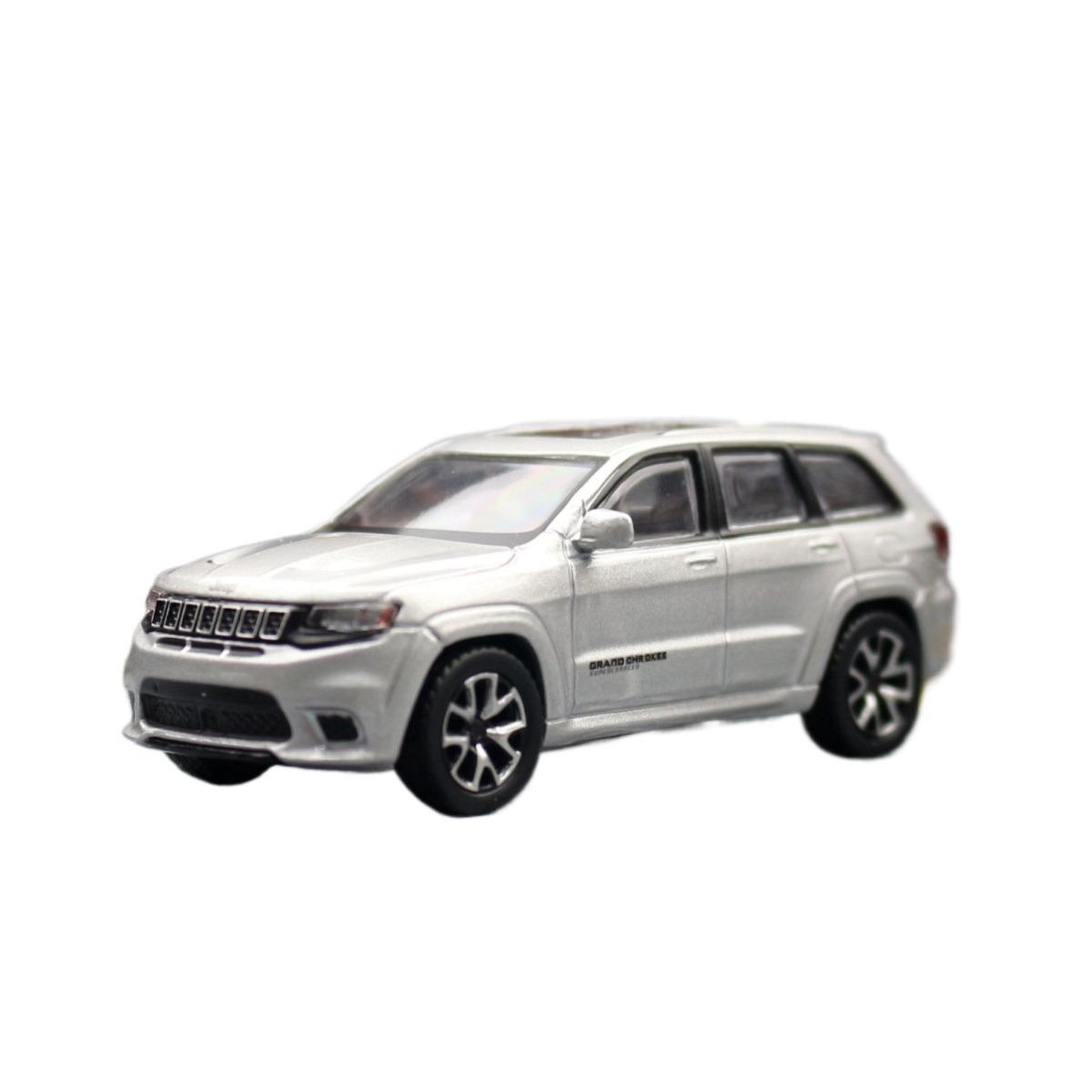 

1/64 Jeep Grand Cherokee Trackhawk Миниатюра 1:64 JKM игрушечная модель автомобиля внедорожник спортивный автомобиль свободные колеса литой металл коллекция подарок серебряный