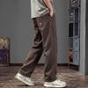 Lyocell breathable men's casual pants summer new loose straight thin pants splicing tooling trousers