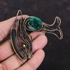 Facettierter sambischer Smaragd Anhänger Kupferdraht gewickelt Anhänger Antiker Fisch Anhänger Edelstein handgemachter Anhänger Kupferdraht Schmuck Hochzeitsgeschenk