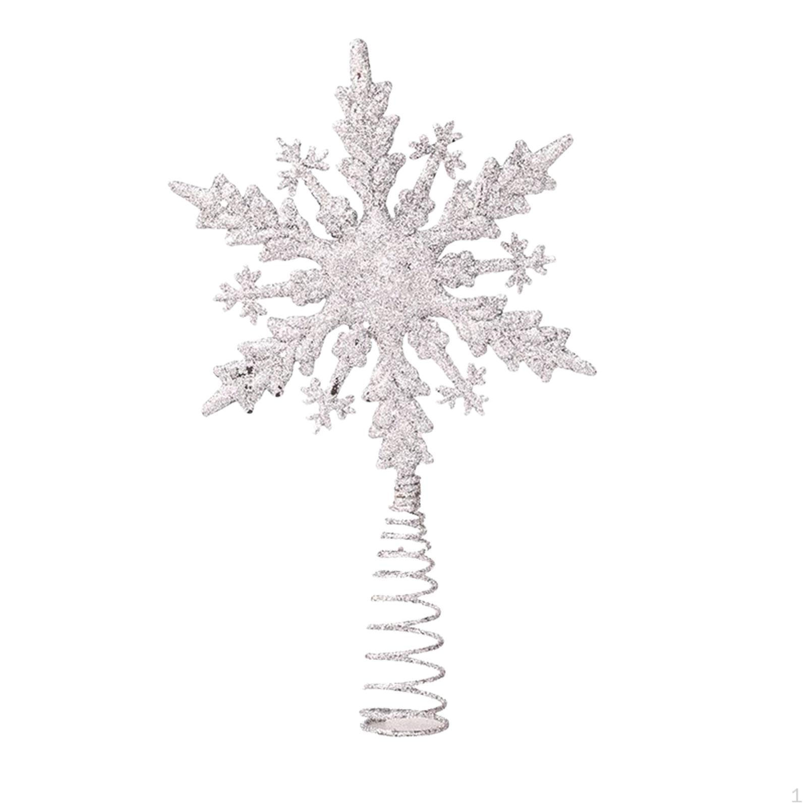 

Christmas Tree Top Star ,Christmas Decoration ,Xmas Ornament ,Snowflake Ornaments C Argent