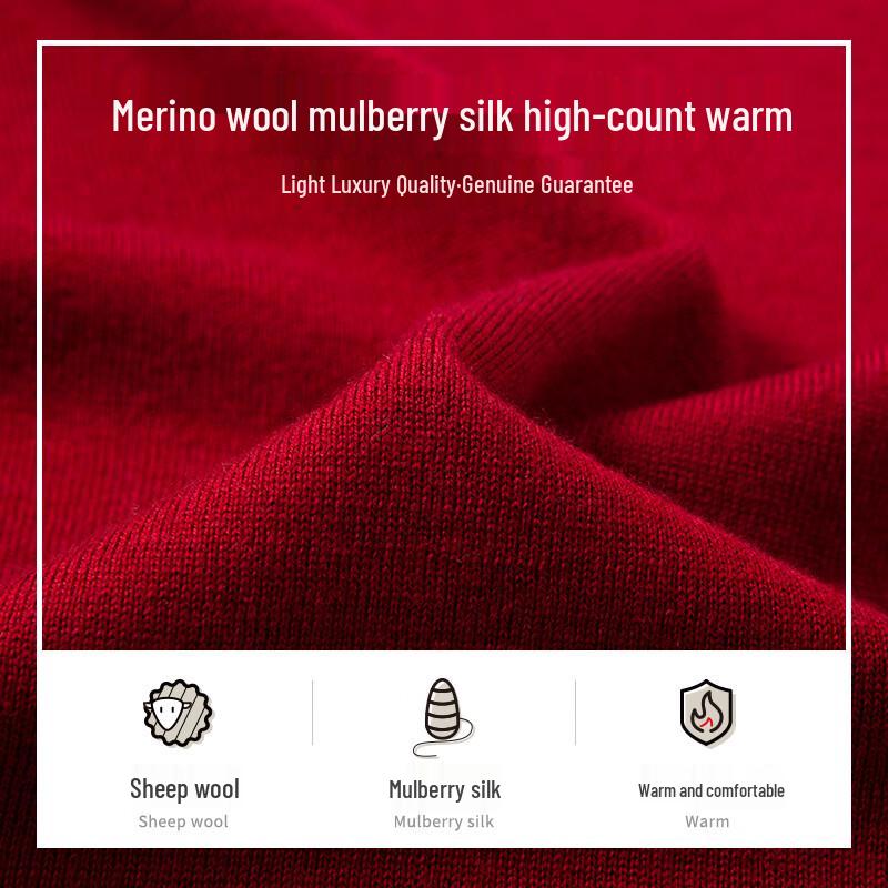 MONTAGUT Men's V-Neck Pullover Knit Sweater