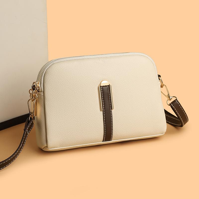 Elegant PU Leather Crossbody Bag with Adjustable Strap and Front Clasp for Daily and Office Use