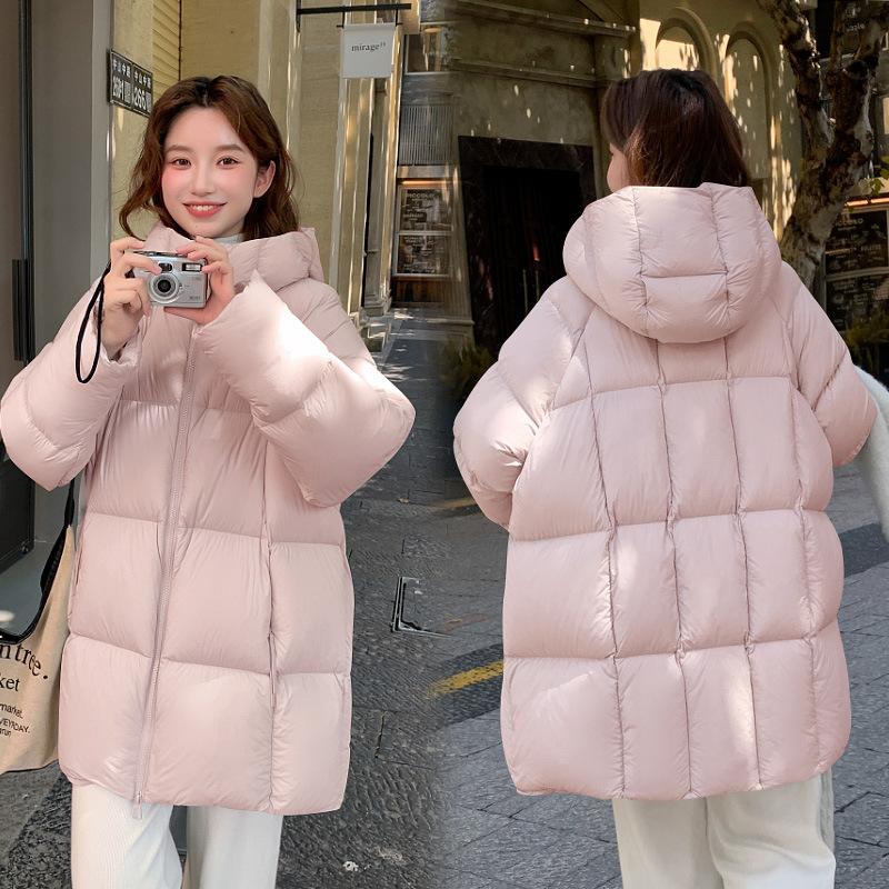 

Winter new cotton-padded clothes cotton-padded clothes hooded medium and long versatile fashion women s thin women s coat S