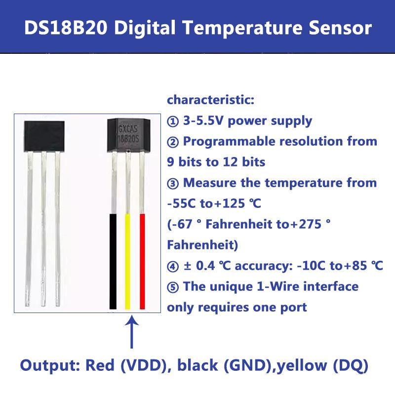 

Цифровий датчик температури DS18B20 Зонд з різьбою G1/2 ДІА=8мм ПВХ 3-жильний кабель Корпус з нержавіючої сталі SUS304 Д=30-200мм L 100mm-Cable L 5m