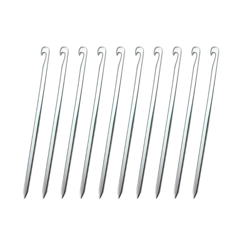 10 Pcs Tent Peg Camping Stakes Yard Lawn Peg for Fixing Tent Tarps Awning Mat