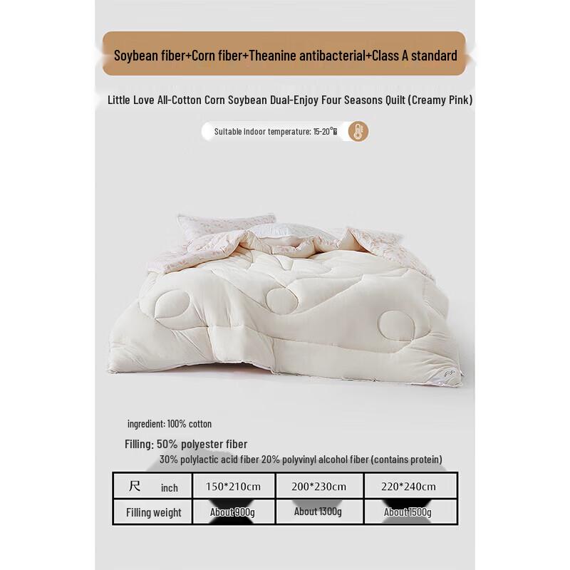 Mercury Home Textiles All-Season Soybean Fiber Quilt