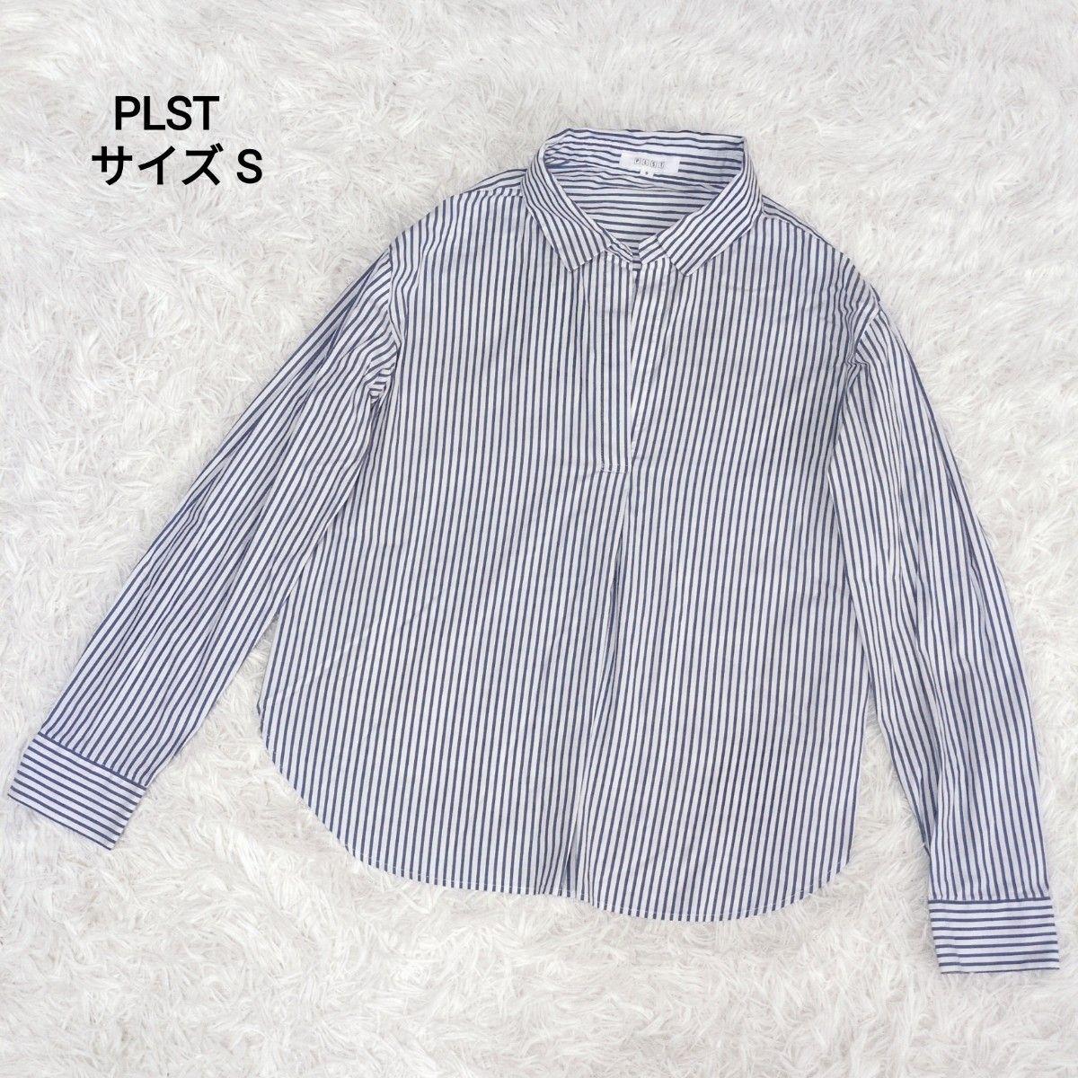 [Good Condition] PLST Plaste Allover Pattern Striped Long Sleeve Shirt S