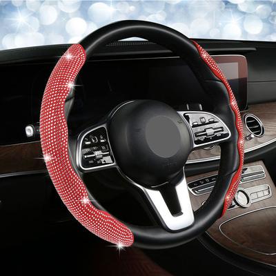 Universal Diamonds Car Steering Wheel Cover with Crystal Sparkling Breathable Anti-Slip Fashion Steering Wheel Car Styling