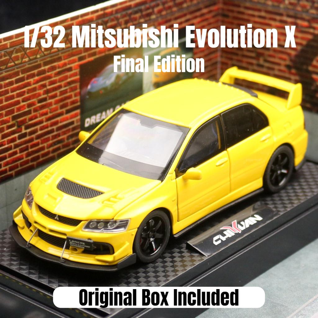 1/32 Mitsubishi Lancer EVO Final Edition Racing Toy Car Model Diecast Metal Miniature Collection Gift for Children Boys