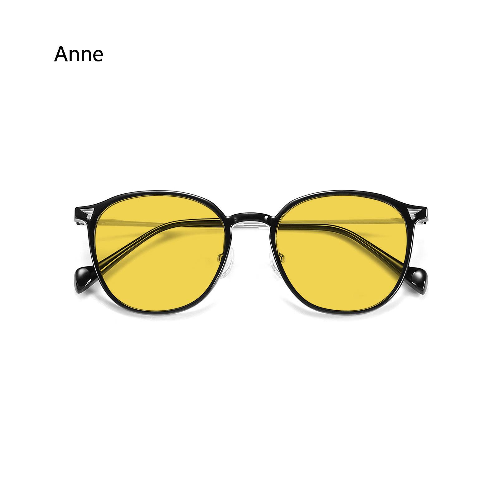 Luxusní brýle TR90 pro noční vidění Outdoorové UV400 jízdní brýle Muži Ženy Čtvercové Optické brýle proti modrému světlu yellow