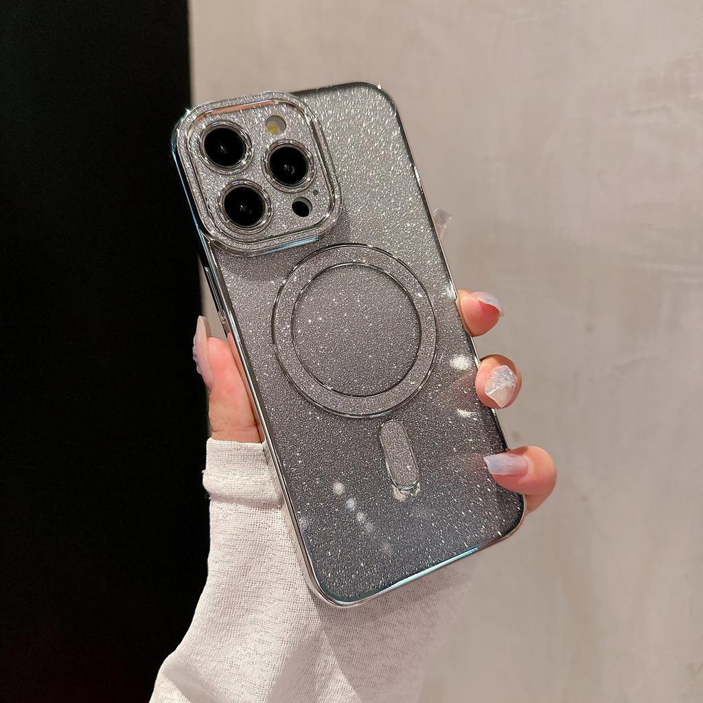 Verlauf Blitzpulver Magnetische Saugkraft Geeignet für Apple 16 Handyhülle IPhone 15 Diamant Linsenfolie 14 Transparent 13 Schutzhülle