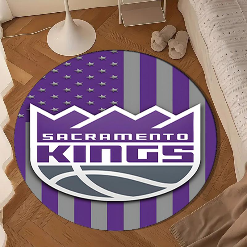 Kings Basketball Team Logo Round mat, Anti-slip Circle Carpet Chair rug For livingroom,Bedroom, doormat home decor Gift Christmas Gifts