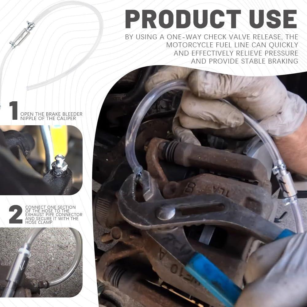 2Pack Aluminum Construction Motorcycle Brake Bleeder Hose Kit Motorcycle Maintenance