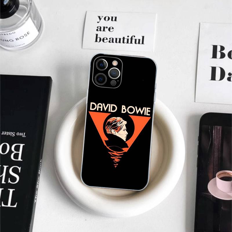 D-David-Singer B-Bowies For iPhone 11 12 13 14 15 16 17 Pro Max Plus 13 Mini Silicone Soft Transparent Back