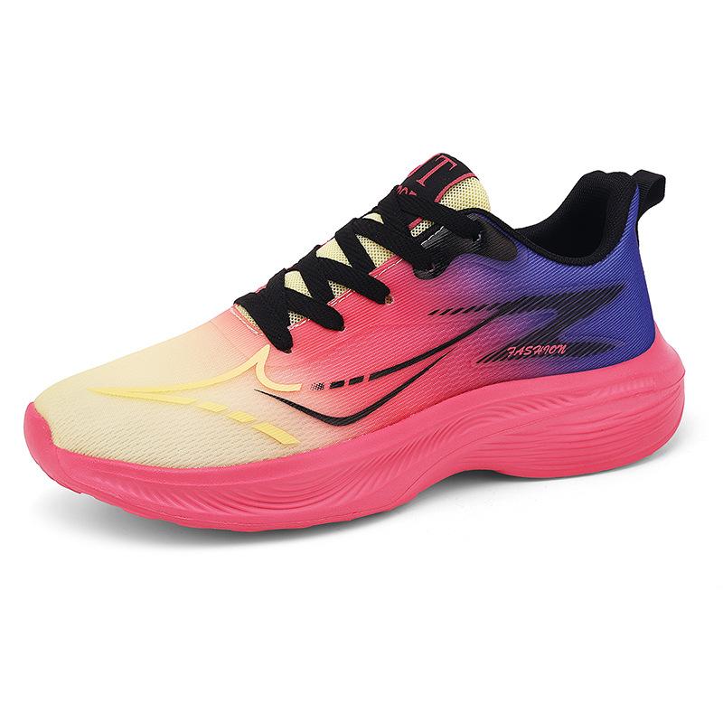 Spring new lightweight fly-woven outdoor mesh sports shoes breathable and non-slip running shoes men's and women's couples running shoes