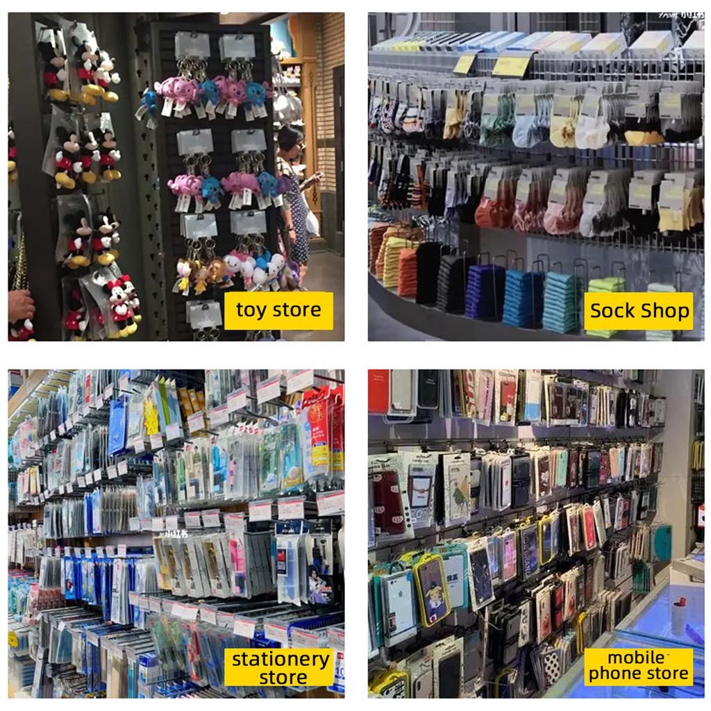 5pcs Multi-Purpose Metal Mesh Panel Hook Supermarket Store Product Display Rack Jewelry Toy Key Storage Hanger Home Organization