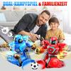 Remote Controlled Robot Fight, Pack of 2 RC Combat Robot Toys with LED Light and Music, Remote Controlled Football Box Robot, Gifts for Boys Girls