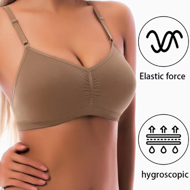 \Triangle Bras Beautiful Girl Wear Backless Push Up Bra for Women Seamless Sports Comfortable Bras