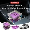 For Tesla Model Y Juniper / Model 3 Highland 2Pcs Hidden Center Console Armrest Storage Box Auto Interior Tuning Accessories