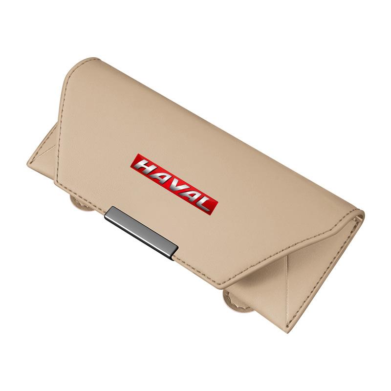 

Customized logo car sun visor glasses storage clip for Haval H1 H2 H3 H5 H6 m6 F7X Red Rabbit Body Damn Big Dog Car Storage Box покинуть белый