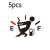 1/5/10PCS Funny Car Stickers High Gas Consumption Decal Fuel Gage Empty Stickers Waterproof Auto Tank Stickers For Car Styling