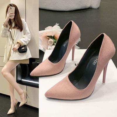 Fashion NEW Black High Heels Women's 2024 New Thin Heel Hollow Pointed Single Shoes Sexy Baotou Woman Fashion High-heeled Shoes
