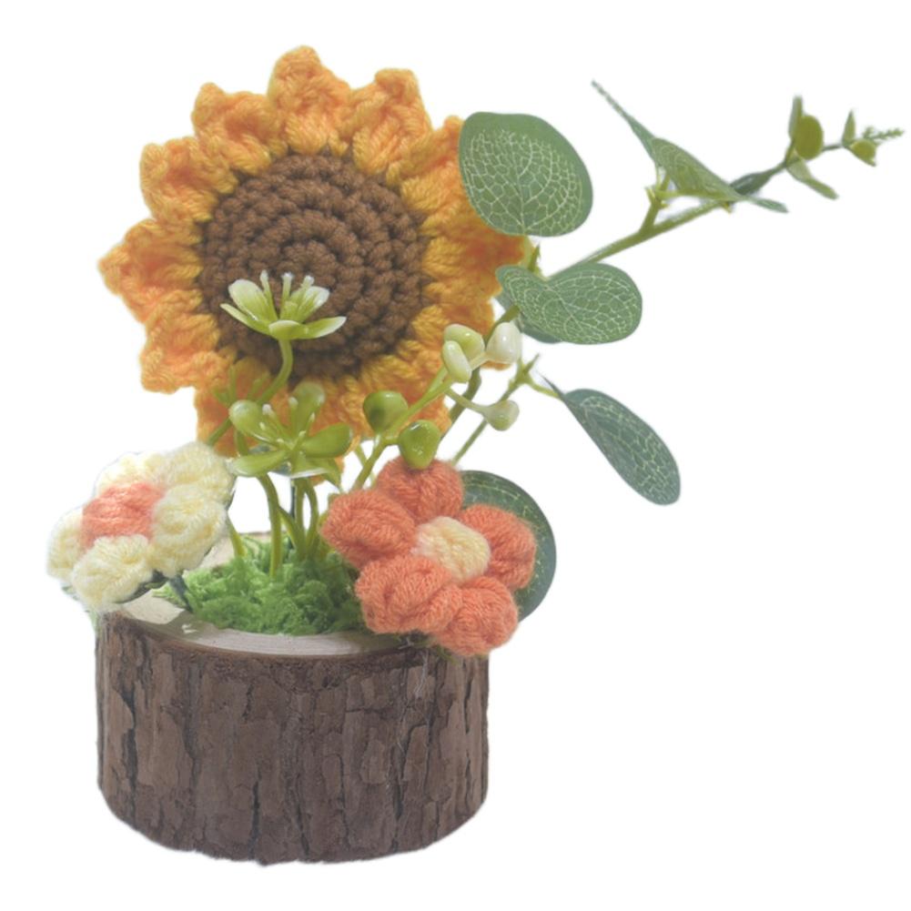 

Sunflower Arrangement with Crochet Craftsmanship for Thoughtful Placement in Hallways Stair Landings or Bathrooms China Mainland