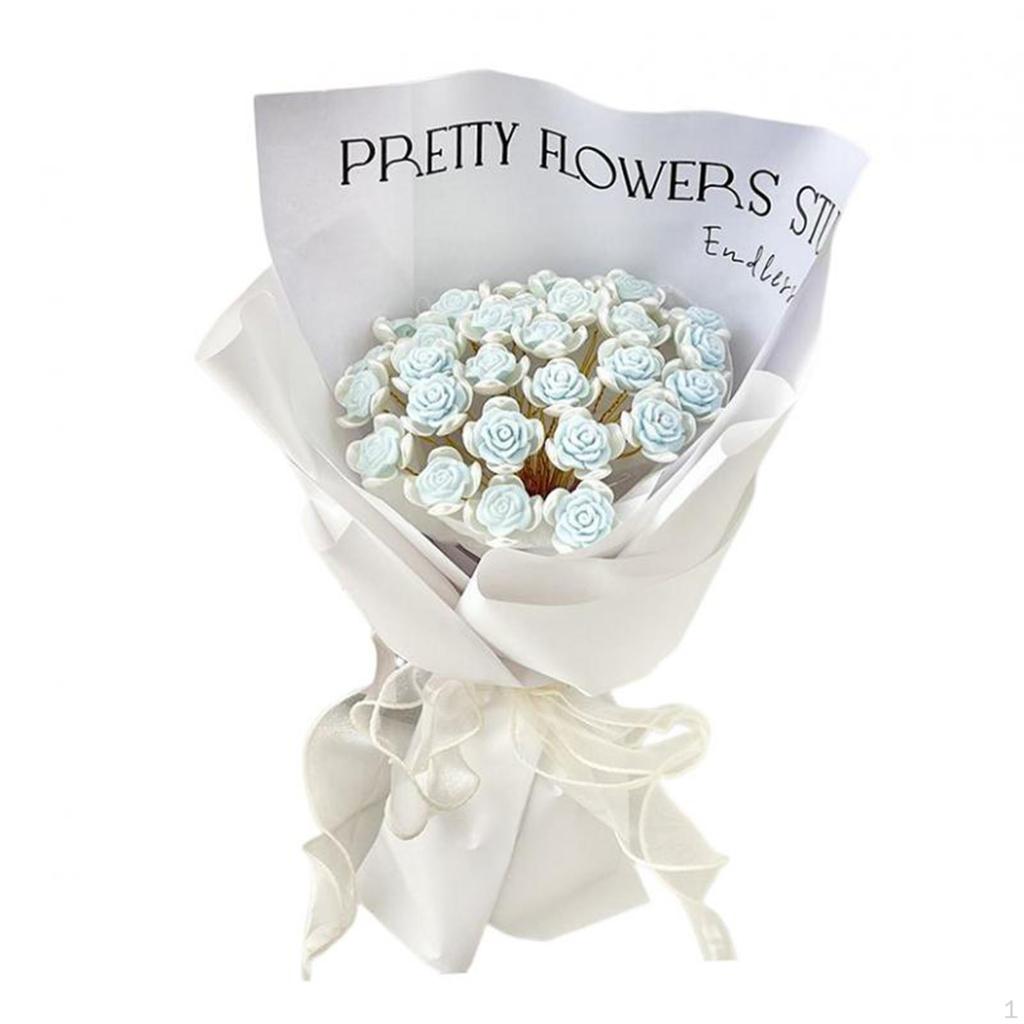 DIY Handcrafted Rose Bouquet Kit with Delicate Wrapping Paper - Great for Special Occasions