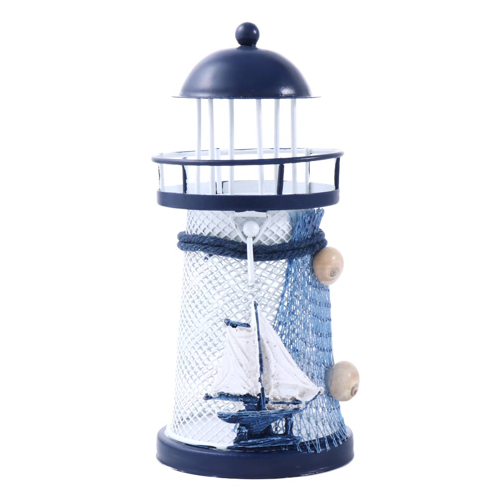 

Metal Vintage Lighthouse Table Home Decor Wedding Candle Holder Candlestick Candle Stand Mediterranean Tower