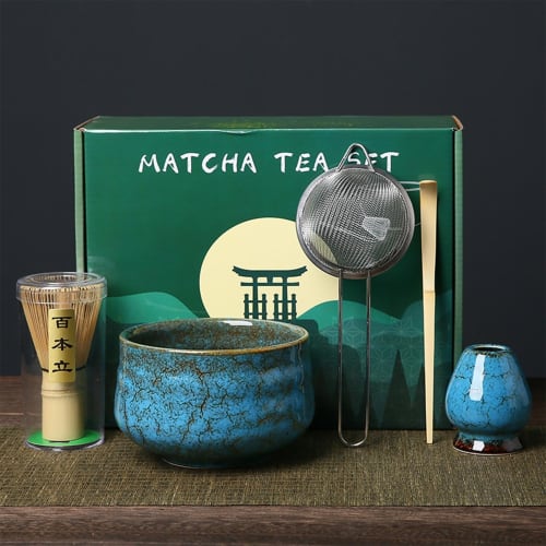 Matcha Set, Tea Ceremony Utensils Set, Matcha Chasen Set, Matcha Making Kit, Matcha Whisk, Matcha Bowl and Whisk 5-Piece Set, Matcha Maker, Matcha Acc