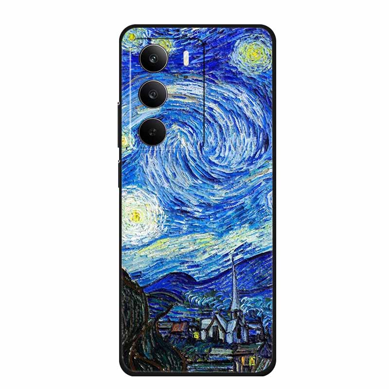 3D Emboss Case For Realme C75 4G 5G C75x V70 V70s 14x Realme C71 4G Case C 75 71 Coque Flower Black Silicone Soft Back Cover Bag