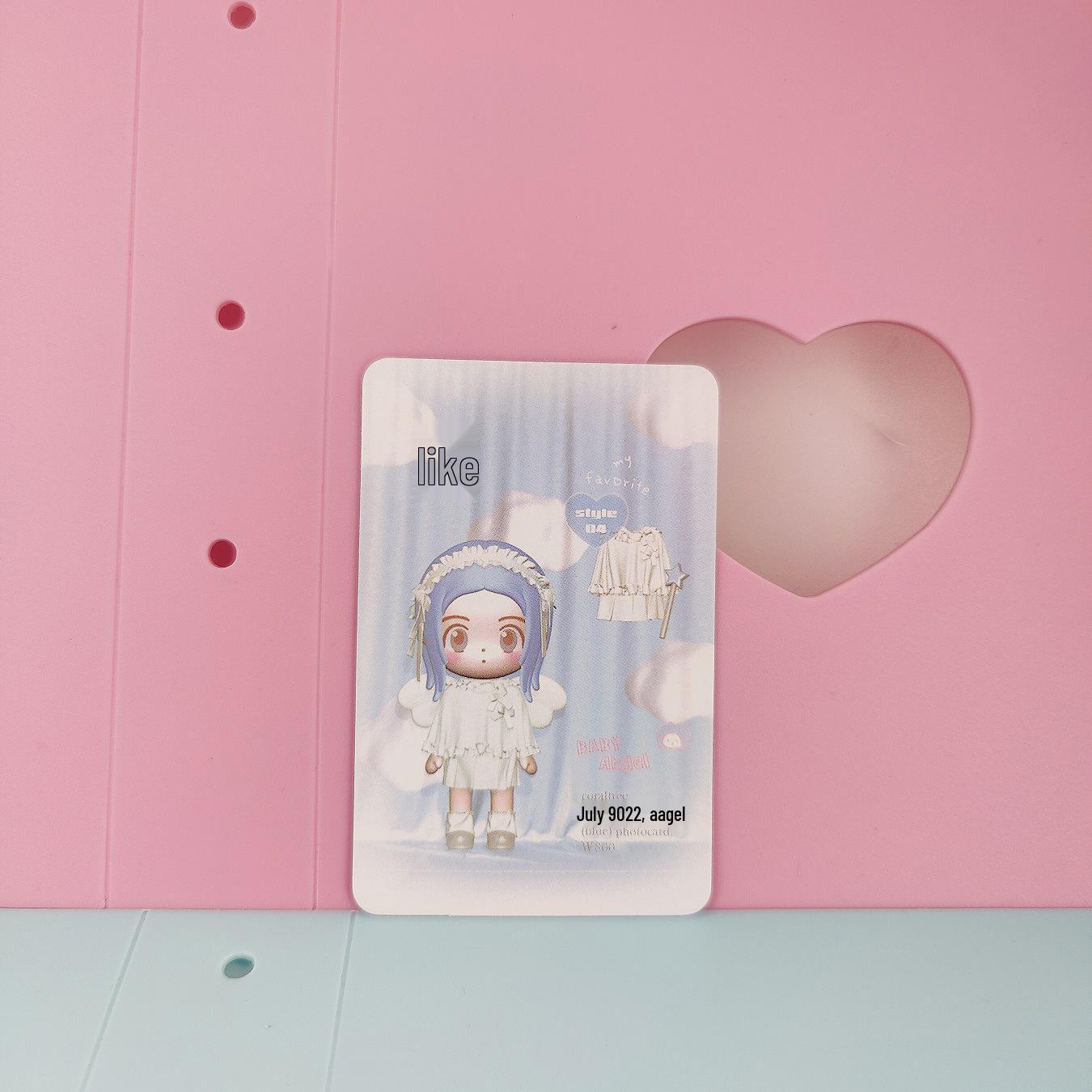 Korean-Style Sweet Lolita Anime Girl Postcard - Cute Character Card Decoration