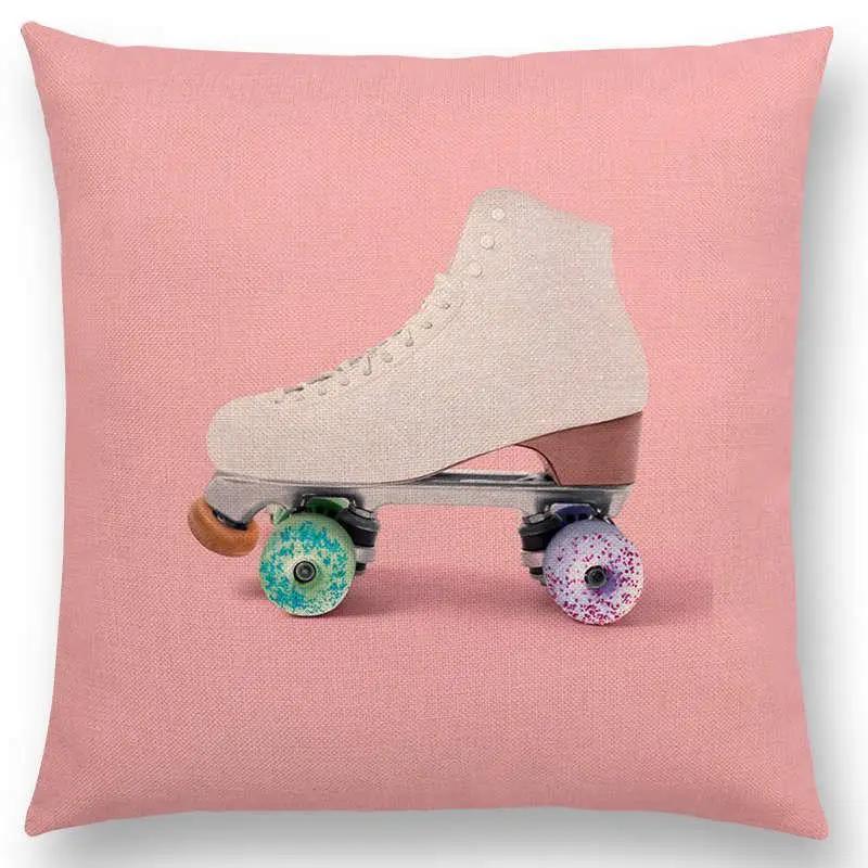 Pink Dream Decor Sofa Throw Pillow Case Colorful Fantasy Sexy Color Party High Heel Lipstick Candy Coffee Smoke Cushion Cover