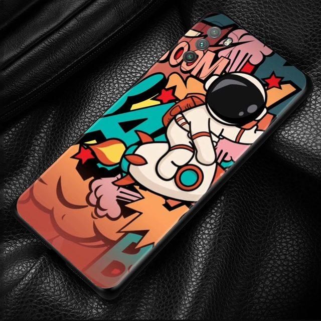 Fall Für Xiaomi Poco X3 Nfc X3 M3 Pro X3 F3 Gt F1 Abdeckung Für Mi 11t 10t pro 9t 11 Hinweis 10 Lite Civi Shell Nette Cartoon Astronaut