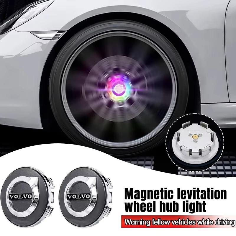 For Volvo Hub Light Car Wheel Caps Light Center Cover Lighting Cap Floating Illumination LED Auto For Volvo XC90 S60 S90 V90 V60