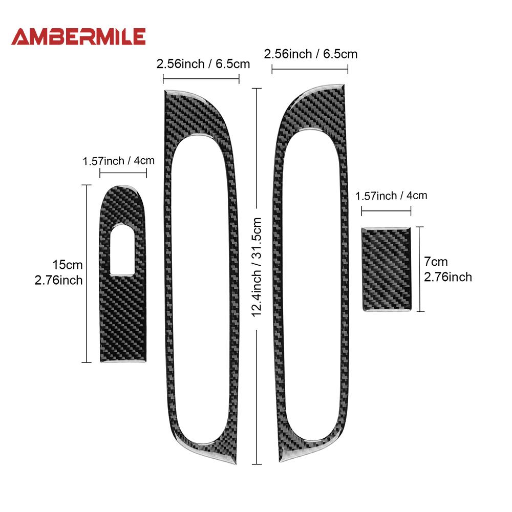 Weißes Carbonfaser-Aufkleberpanel für Mini Cooper S F66 2024 2025 Auto Tür Fensterheber Schalter Rahmen Innenraum Auto Teile LHD RHD