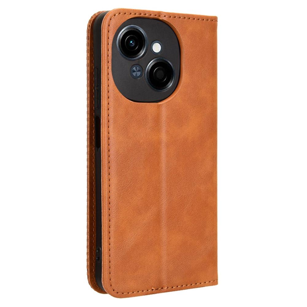 For TECNO Spark Go 2025/Spark Go 1/Pop 9 4G Leather Case Wallet Stand Retro Texture Phone Cover
