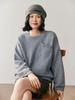 Women's Cashmere Round Neck Sweater - 2025 Autumn/Winter Collection, Loose Fit, Elegant Style, with Pockets for Warmth