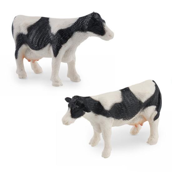 1 Set Farm Animal Figurines Cute Plastic Miniature Figurine Pretend Toys Scene Props Educational Toy Solid Model Simulation Cattle Sheep