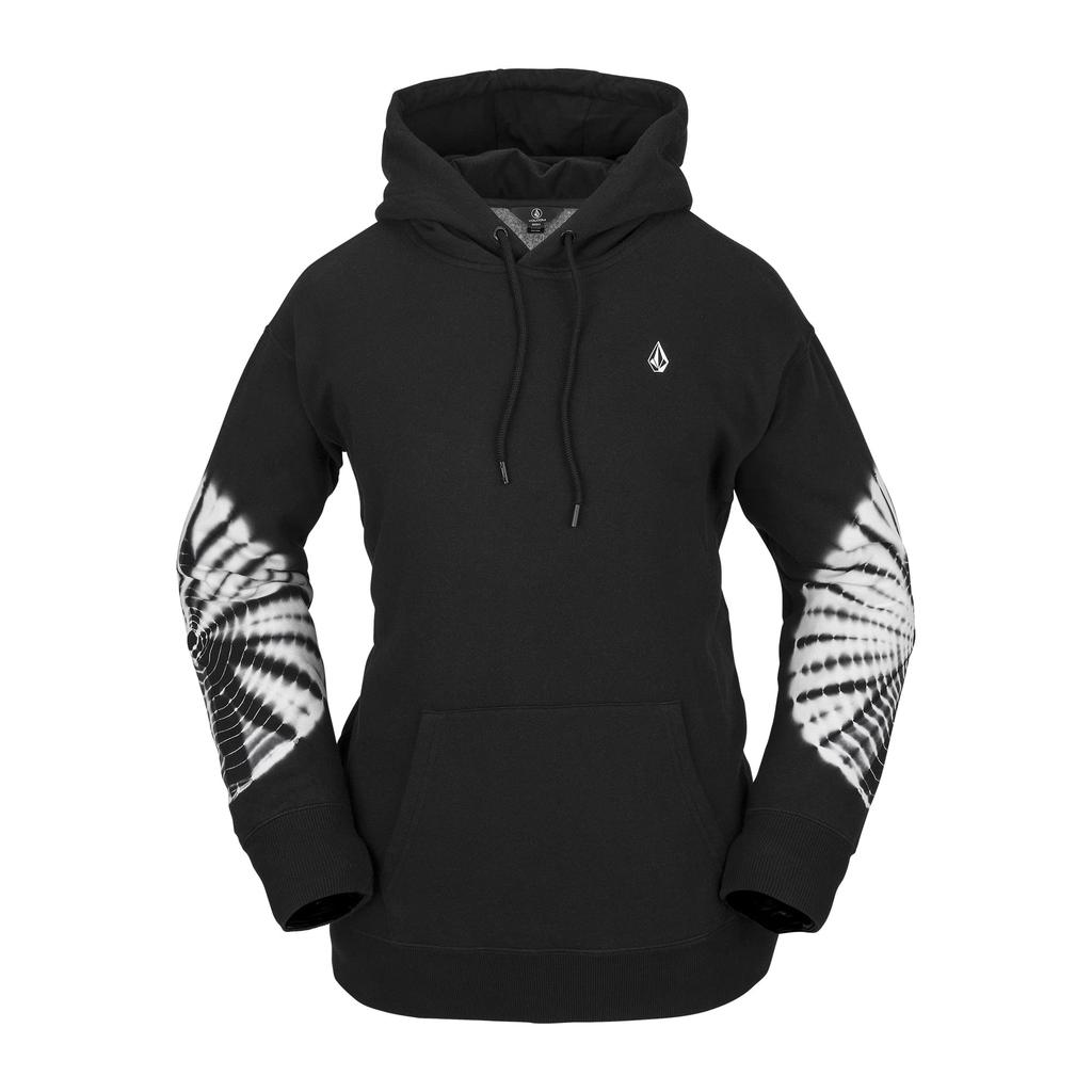 Volcom Thermal Sweatshirt COSTUS with Thumbhole Size XS Women's (H4152305 / P/O FLEECE) Sleeves, Snowboard, Black,