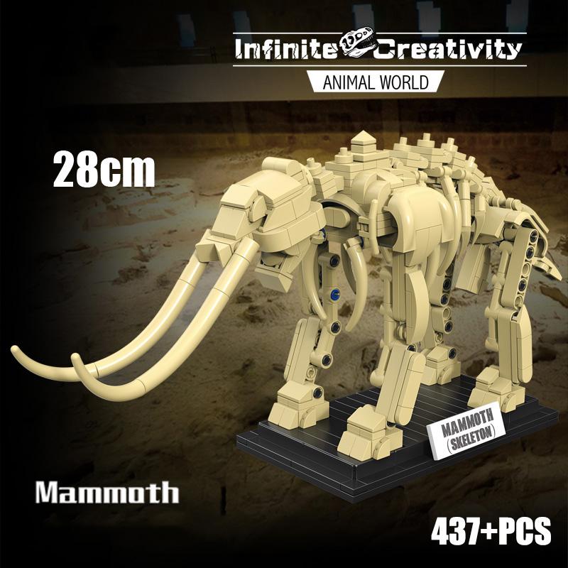 Jurassic Dinosaur World Park T-rex Triceratops Skeleton Building Blocks Indominus Rex Dino Fossil Bricks Toys Gift For Children