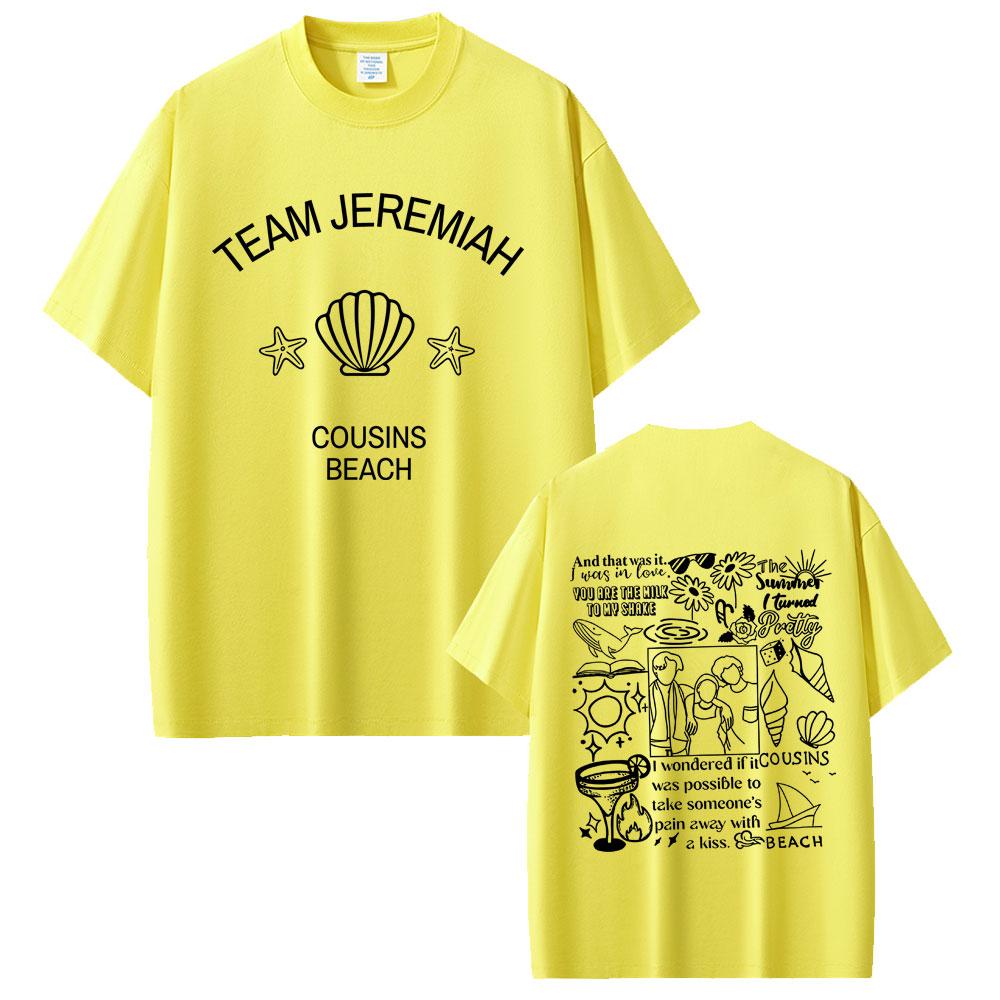 TV Play L'estate in cui sono diventata bella Squadra Jeremiah Cugini Spiaggia Stampa Grafica Maglietta Unisex Donna Casual Cotone Magliette Oversize