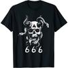 LAUDAH Satanic Devil with Snakes Skull Occult Pentagram Baphomet T-Shirt