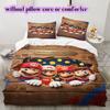 Super Mario Anime Figure Duvet Cover,3 Piece Printed Cartoon Set,Cool Bedroom Furniture Decor Comforter Cover_LIAN