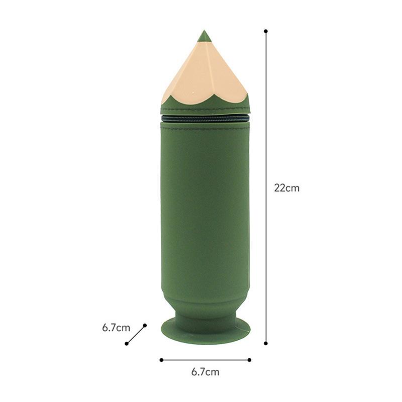 1Pcs Silicone Pencil Case Large Capacity Student Pen Pencil Bag Makeup Pocket Folding Pen Pouch Pencil Holder School Supplies